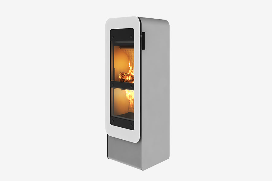 Bionic Fire Freestanding Wood Fire Nickel