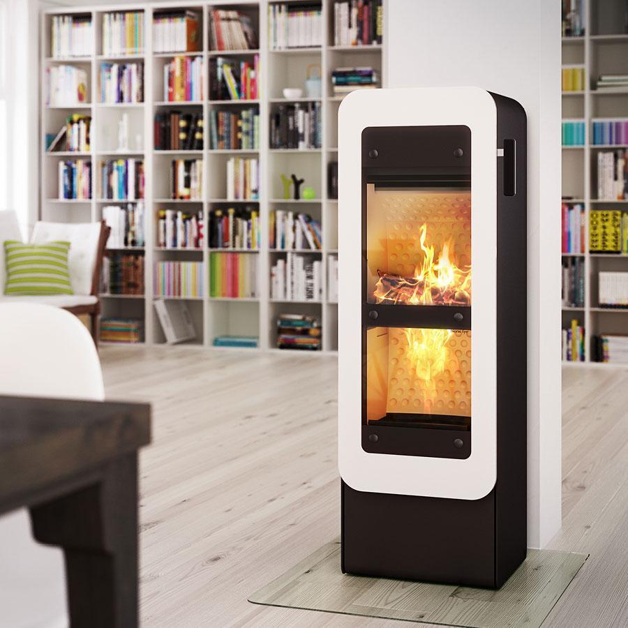 Bionic Fire Freestanding Wood Fire Front