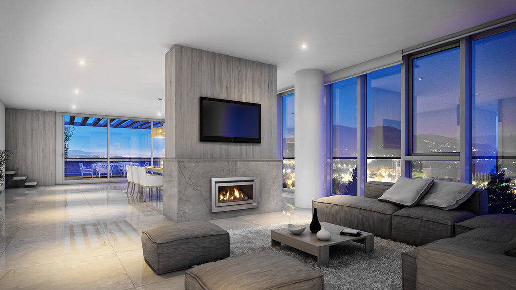 Escea DL850 Gas Fire Left Side