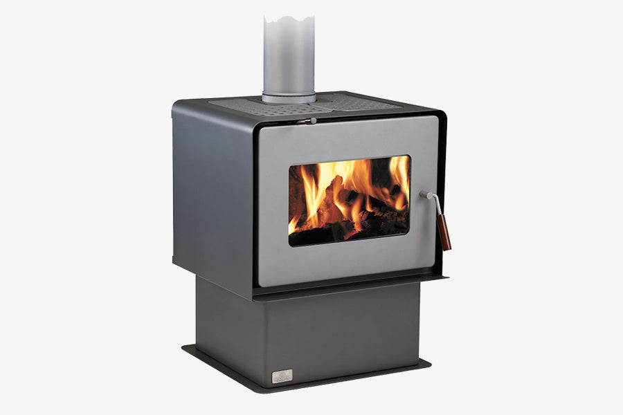 Woodsman Flare Charcoal Pedestal Wood Burner Side