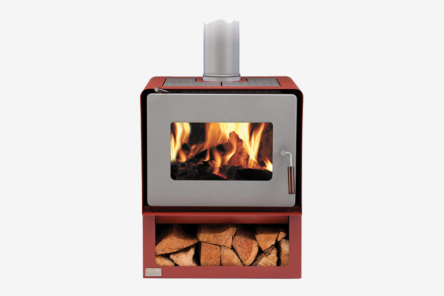 Woodsman Flare Red Brown Wood Box Burner