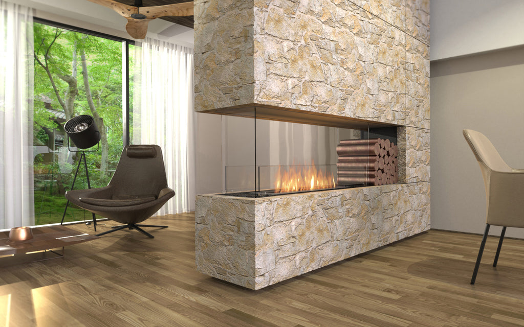 Ecosmart Flex 68PN Peninsula Fireplace Front