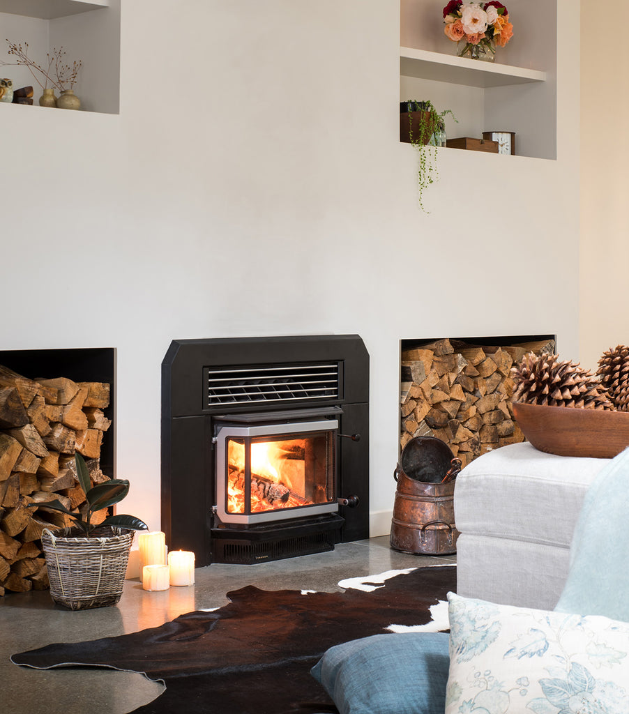 Firenzo Forte Bay Inbuilt Wood Fireplace Front